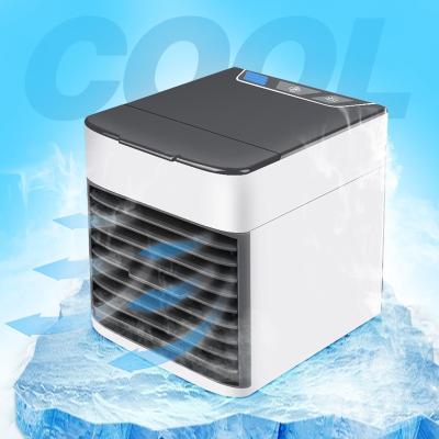 China 7 Colors Led Light USB Fan Mini Air Cooler Portable Small Air Conditioner Dormitory Office Home Air Coolers Machine for sale