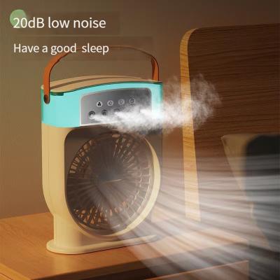 China New Timer Control Mist Jet Air Cooler Humidifier with Handheld Mini Fan Air Conditioner Cooler Water Cooling Air Cooler Mist Fan for sale