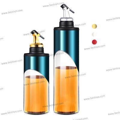 China Stainless Steel Sustainable Oil Bottle For Kitchen Dressing Set Frying Oil Bottles for sale