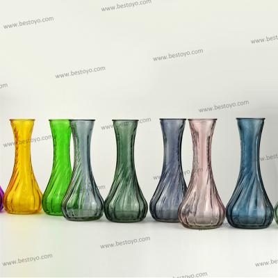 China New classic/postmodern clear vase colored glass vase for sale