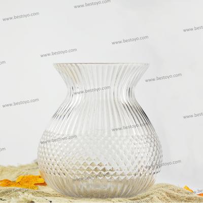 China New classic/postmodern clear vase colored glass vase for sale