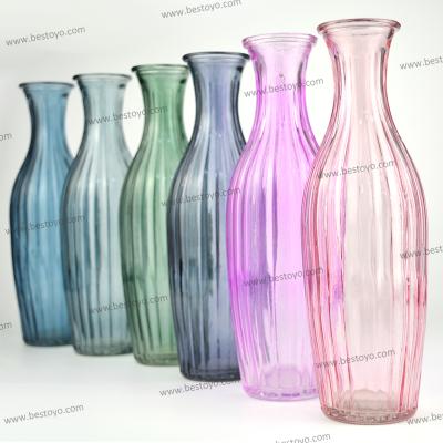 China Minimalist Glass Vases for Home Decor Colored Vase Clear Glass Vase for sale