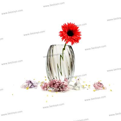 China Minimalist Colored Clear Vase Glass Vase for sale