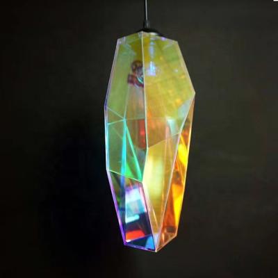 China Other Rainbow Effect Colored Acrylic Lamp Cover , Customized Plastic Lampshade for sale