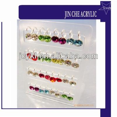 China Stand Acrylic Countertops Clear Acrylic Earring Display Rack, Frosted L Shaped Earring Racks for sale