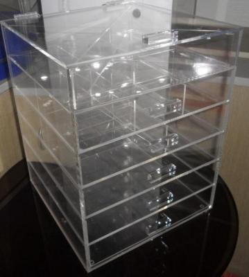 China Handmade Clear Acrylic Makeup Organizer, Clear Acrylic Makeup Storage Box, Factory Direct Sales Customized Acrylic Makeup Box for sale