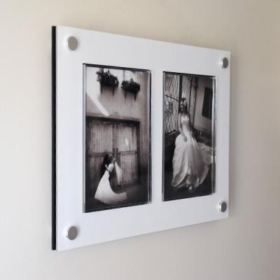 China Wall Mounted Wrapping Items Photo Square Acrylic Plastic Frame , Home Decorative Plastic Frame With Screws for sale