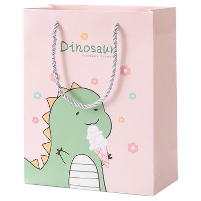 China Paper Bag Disposable Cute Baby Dinosaur Yiwu Cute Gift Bag for sale