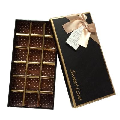 China Disposable Custom Logo Chocolate Packaging Gift Boxes With Dividers for sale