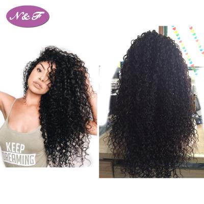 China Curly YF Curly 360 Lace Frontal Wig With Baby Hair 180% Malaysian Curly Curly Hair Full Lace Wigs for sale