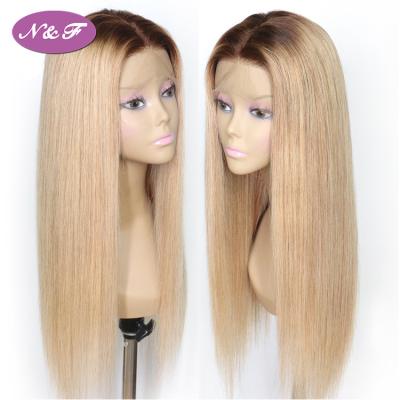 China Silky Straight Blonde Human Hair Wigs Brazilian Wave 1b/613 Full Lace Wigs for sale