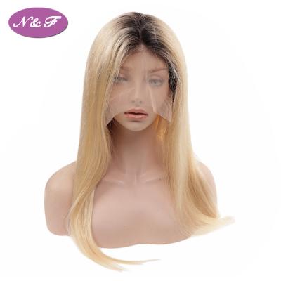 China Straight Wave 613 Lace Wig 1b/Blonde Hair Silky Straight Lace Wig Cuticle Aligned Hair Vendors Full Lace Wigs for sale