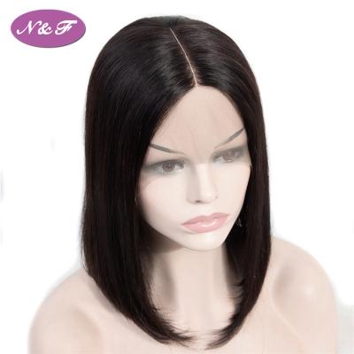 China Silky Straight Wave YF Cuticle Aligned Malaysian Hair Natural Hairline Lace Front Human Bob Wigs Pre Plucked With Baby Hair Short Hair Wig for sale