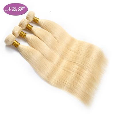 China Fast Shipping Wholesale Silky Straight Wave #613 Blonde Hair Bundle Cuticle Aligned 613 Indian Hair Extensions 10-40 for sale