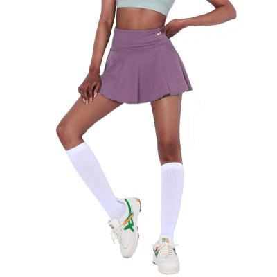 China Anti-static women pleated tennis skirt fitness yoga pocket short skirt badminton sports skirt for sale