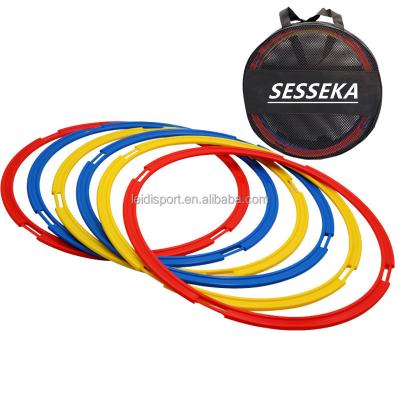 China Ring Soccer Equipment Wholesale Fitness Game Ring Training Total 40cm PP Football Hoop Speed ​​Agility Ladder Soccer Jump for sale