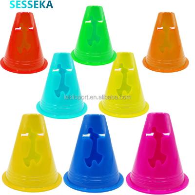 China Colorful Plastic PP Small Cone Roller Skating Stack Roadblock Training Obstacle Cone for sale