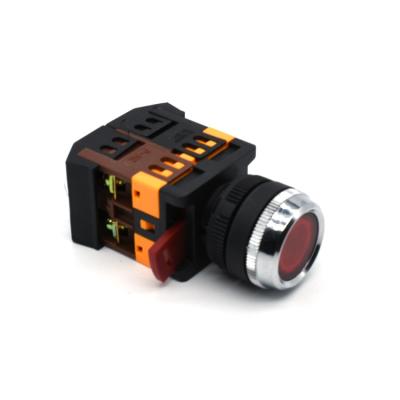 China APBB High Quality Plastic Series LED Flat Push Button Switch with Light for sale