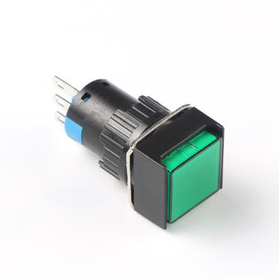 China LAY90 Series High Quality Plastic 16mm Square Push Button Switch for sale