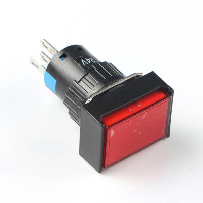 China High Quality LAY90 Series Plastic 16mm Illuminated Push Button Switch With LED Light for sale