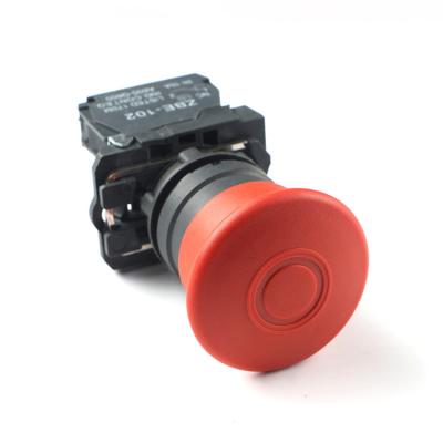 China XB5 Series Plastic Emergency Stop Reciprocating Mushroom Locking Push Button Switch for sale