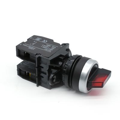 China LA42 series high quality plastic 2 or 3 position momentary / latching rotary selector with led light for sale