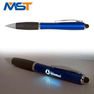 China Promotional Custom Logo Touch Light Hight Quality LED Stylus Pen Head Stylus Ballpoint Pen for sale