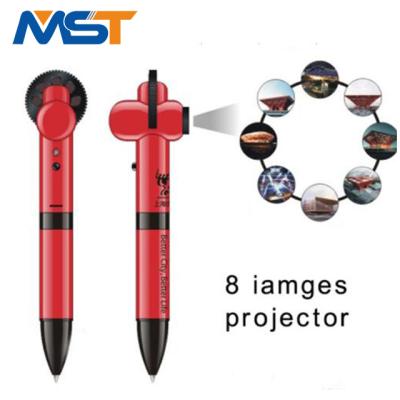 China Promotional Pen Unique Design Making Customized 8 Fixed Frames Projector Ballpoint Pen For Promotion Marketing for sale