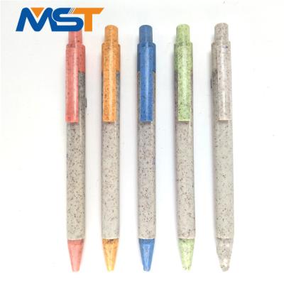 China Unique Design Pen Manufacture B IC Wheat Straw ECO Material Promotional Ballpoint Pen for sale