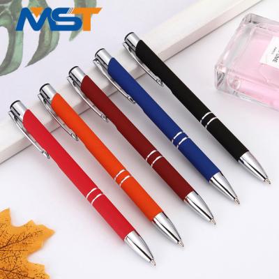 China Promotional Pen Factory customized design logo printing metal kick sale brand ballpoint pen for sale