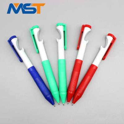 China Factory Promotional Supply Design Original Pen Plastic Ballpoint Pen With Metal Bottle Opener for sale