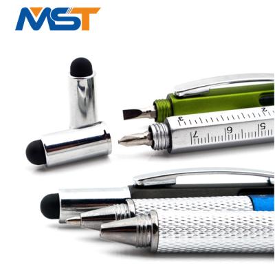 China Pen Factory Promotional Wholesale 6 in 1 Tip Metal Screw Tool Pen for Advertising Gifts for sale