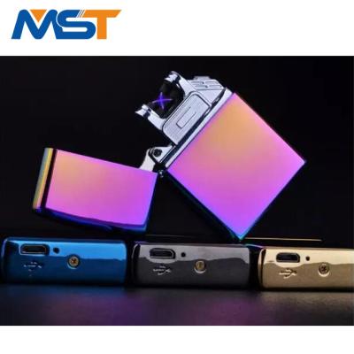 China Factory Supply Electronic Double Arc USB Rechargeable Lighter For Promotional Gifts for sale