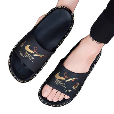 China 2021 Designer Fashion Brand Slides Soled Outdoor Flat Anti-slip Summer Hot Anti Slip Sandals Air Sneakers Slippers For Men for sale