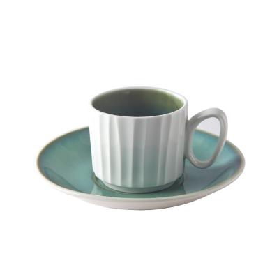 China Viable light green nordic creative coffee cappuccino cup for hotel lounge bar for sale