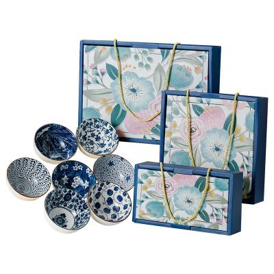 China Japanese Ceramic Tableware Set Flower Bowl Accessories Kitchen Texture Stocked Creative Activity Gift Set for sale