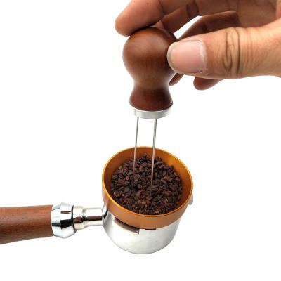 China Wooden Type Stocked Coffee Powder Depth Creative Adjustable New Design Handle Needle Dispensers for sale