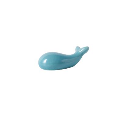 China Cute Minimalist 1PC Whale Chopstick Rest Miniatures Spoon Fork Chopstick Holder Kitchen Rack Japanese Ceramic Chopstick Holders for sale