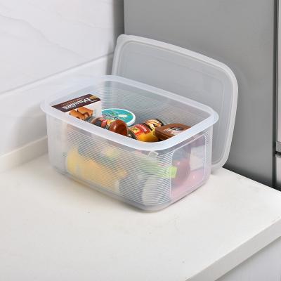 China Viable Durable Square Plastic Transparent Organizer Kitchen Household Kids Plastic Storage Box for sale