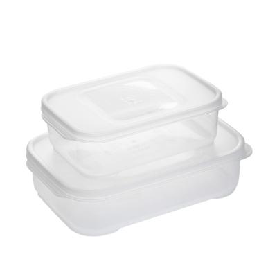 China Wholesale Sustainable Rectangular Container Lunch Box Plastic Storage Food Plastic Containers Air Tight Food Container for sale