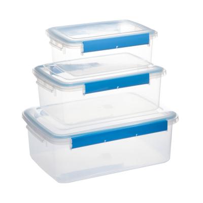 China Large Size Transparent Viable Food Container Lunch Box 10l Fresh Food Storage Plastic Box With Lid for sale