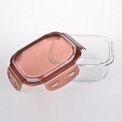 China China Suppliers Top Heatable Borosilicate Food Storage Container Reusable Airtight Glass Food Containers for Food for sale