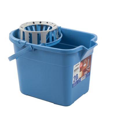 China Household Viable Wholesale Movable Broom Bucket Plastic Commercial Cleaning Bucket With Wheels for sale