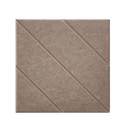 China Modern Good Price New Product Multi Rectangle P2440*1220*24Mm 12Kg Pet Acoustic Panel for sale