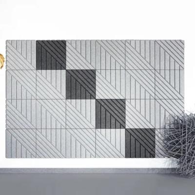 China Modern Best sale grey color 9mm 1900g/m2 100%PET recycled fire retardant wall ceiling acoustic panels sheet for sale for sale