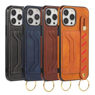 China Shockproof For iphone 13 pro For iphone 11 12 pro Card Holder Fashion Business PU TPU Stand Max Leather Phone Case for sale