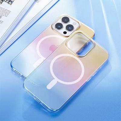 China Shockproof for iphone 12 pro max for iphone 13 pro phone transparent tpu phone case gradient case max magnetic matte phone case for sale