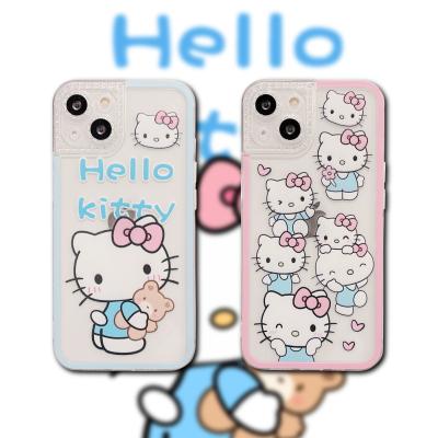 China Shockproof Cute Cartoon Kitty Cover Mobile Phone Case Hello for i max pro 11 cell phone case for iphone 12 pro max for sale