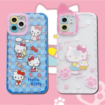 China Hot Selling Shockproof Phone Case For iphone xs 11 max cover 12 iphone hello max 12 kawaii cartoon kitty anime cell phone case for sale