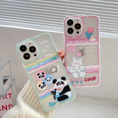 China Shockproof For iphone xs Phone Case TPU Transparent Soft Phone Case For iPhone 12 Pro Max Panda Phone Case For iPhone 13 Pro Max for sale